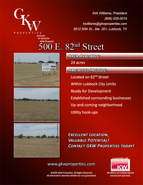 24 acres at 500 East 82nd Street in Lubbock, TX